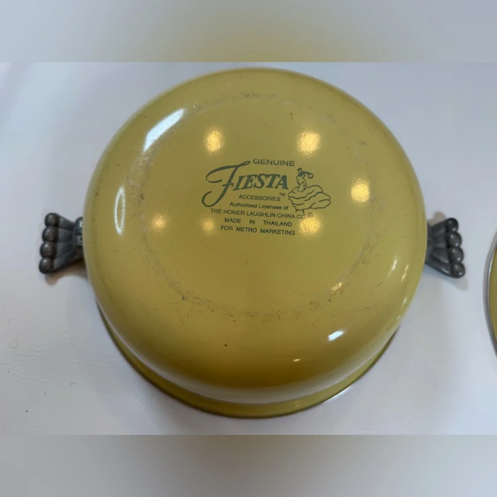 GENUINE HOMER LAUGHLIN CHINA CO FIESTA ENAMEL DUTCH HOVEN YELLOW